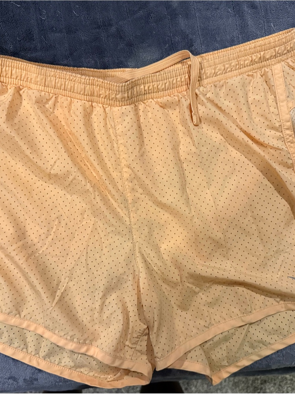 Old Navy Peach Perforated Athletic Drawstring Shorts